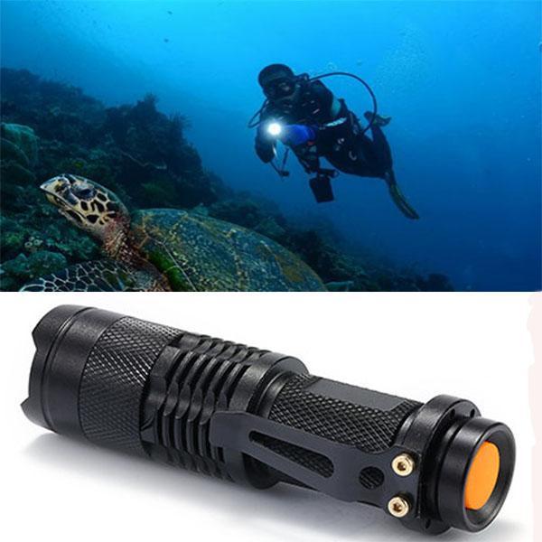 Waterproof Adjustable Focus Tactical LED Flashlight