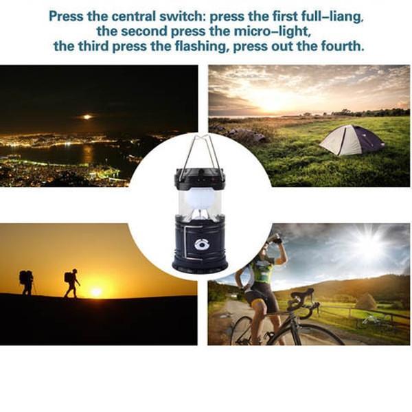Clearance Solar Outdoor LED Camping Light With Portable Charging Power Bank