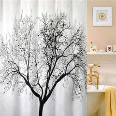 Waterproof Fabric Shower Curtain - Tree Design