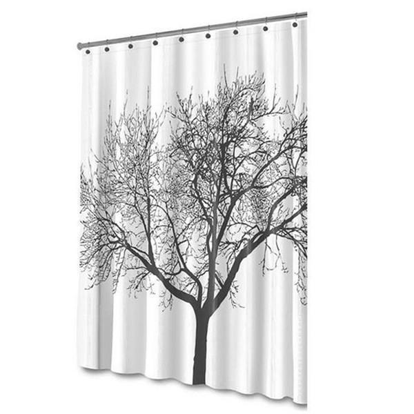 Waterproof Fabric Shower Curtain - Tree Design