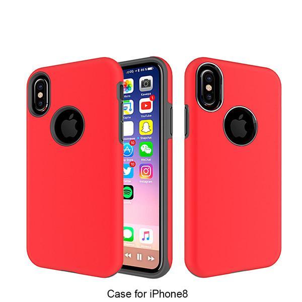 2 in 1 Durable Double Phone Case For iPhone 8