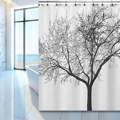 Waterproof Fabric Shower Curtain - Tree Design