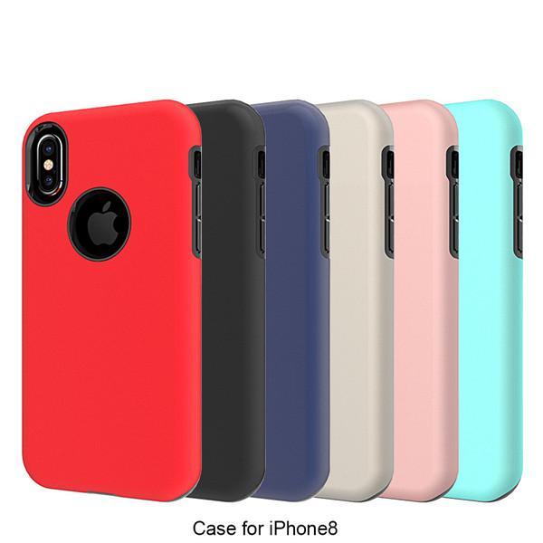 2 in 1 Durable Double Phone Case For iPhone 8