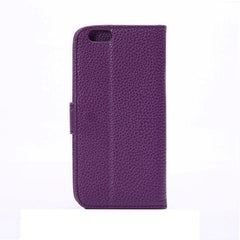 Litchi Pattern Leather Flip Phone Case For iPhone