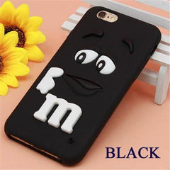 Clearance Cartoon M&M Chocolate Candy Rubber Phone Case For iPhone 6/6 plus/7/7 plus