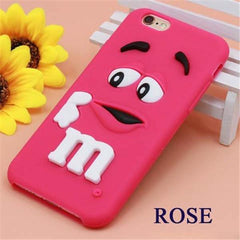 Clearance Cartoon M&M Chocolate Candy Rubber Phone Case For iPhone 6/6 plus/7/7 plus