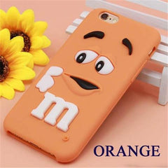 Clearance Cartoon M&M Chocolate Candy Rubber Phone Case For iPhone 6/6 plus/7/7 plus