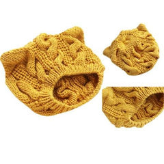 Clearance Cat Ear Knitting Wool Beanie Hat