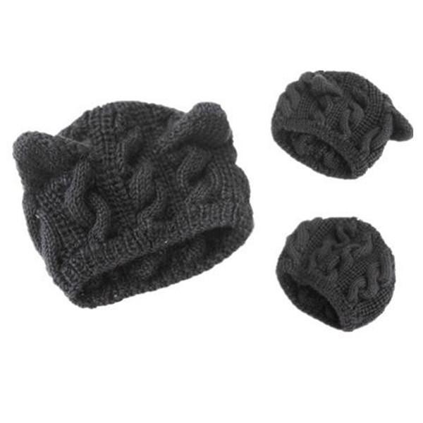 Clearance Cat Ear Knitting Wool Beanie Hat