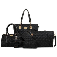 Clearance Women's Leather and Ruched Design Bag Set