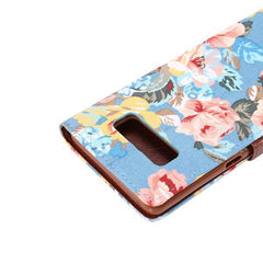 Flower Cloth Leather Case With Stand For Samsung Note 8
