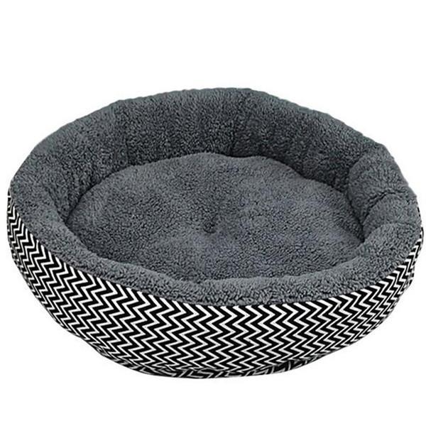 Clearance Fashion Round Soft Striped Pet Cat And Dog Bed