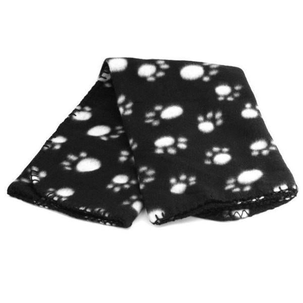 Paw Print Soft Warm Blanket Pet Bed Sofa