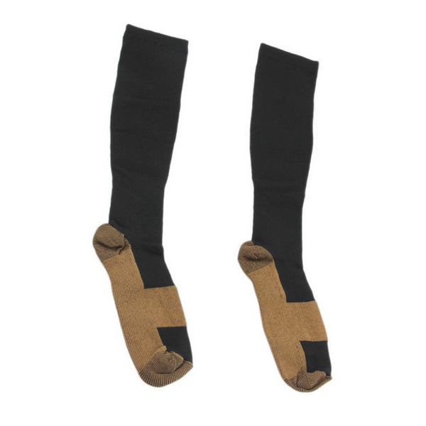 Unisex Long Copper-Infused Pain Relief Compression Socks
