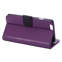 Litchi Pattern Leather Flip Phone Case For iPhone