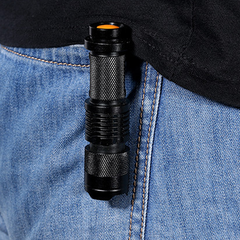 Waterproof Adjustable Focus Tactical LED Flashlight