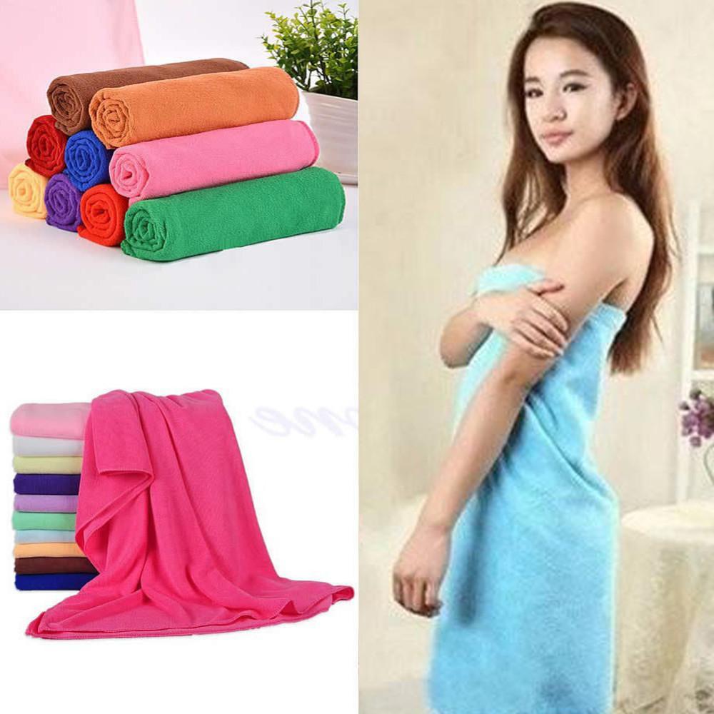 Clearance Large Absorbent Microfiber Bath Towels (2 Pack)