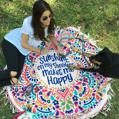 Clearance Mandala Round Sunshine Mat