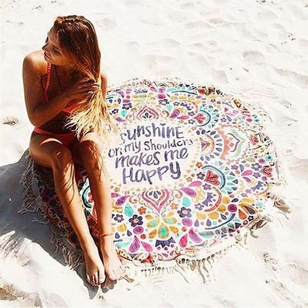 Clearance Mandala Round Sunshine Mat