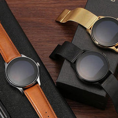 Clearance Smart Watch For iOS and Android with Heart Rate Monitor and Bluetooth - Leather