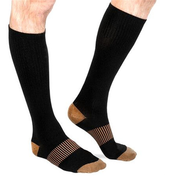 Unisex Long Copper-Infused Pain Relief Compression Socks