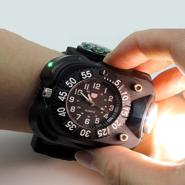 Multi-functional USB Watch with a Rechargeable Flashlight